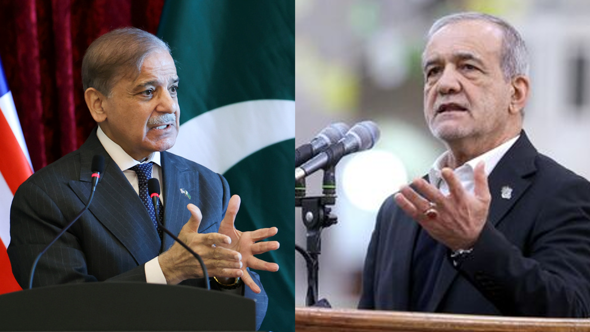 iran cumhurbaskani pezeskiyan ile pakistan basbakani serif gorustu BwmNCzGV