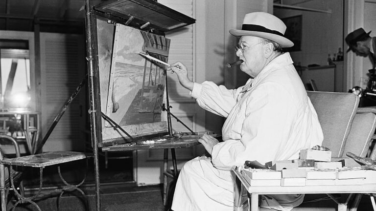 tuval uzerine churchill ingilterenin savas zamani liderinin nadiren gorulen tablolarinin londra sergisi 6HejQXKB
